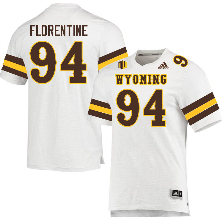 Wyoming Cowboys #94 Ben Florentine College Football Jerseys Stitched-White